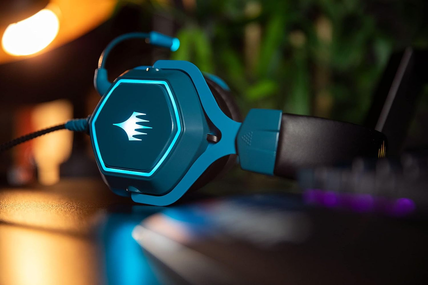 Casque Gaming Konix Magic The Gathering Filaire USB 50 mm – PC | Bleu