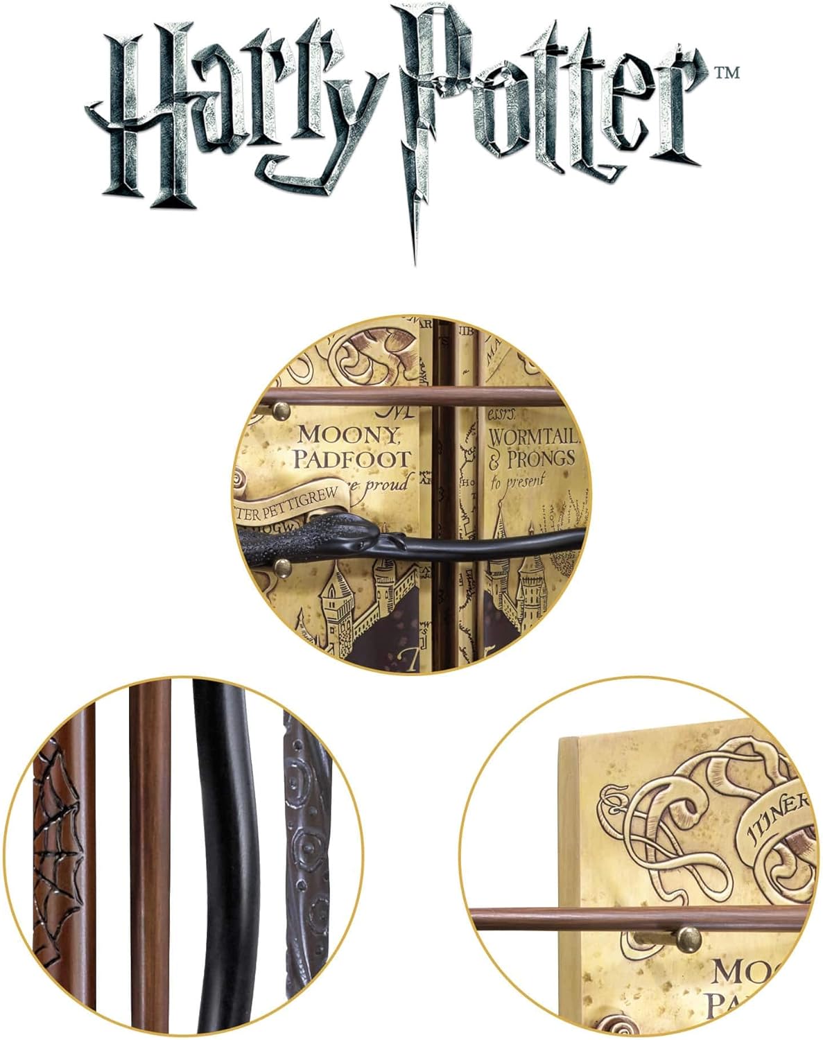 Présentoir 4 baguettes Carte du Maraudeur Harry Potter – The Noble Collection