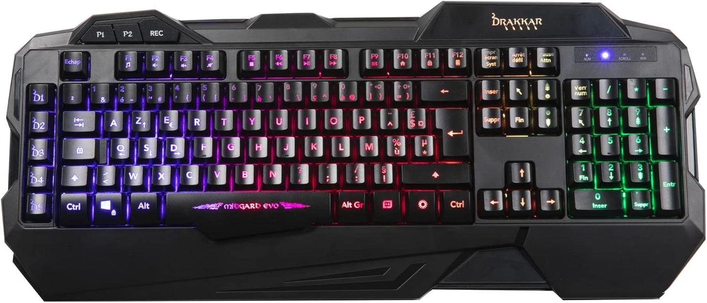 Clavier Konix Drakkar Midgard Evo AZERTY – Membrane RGB