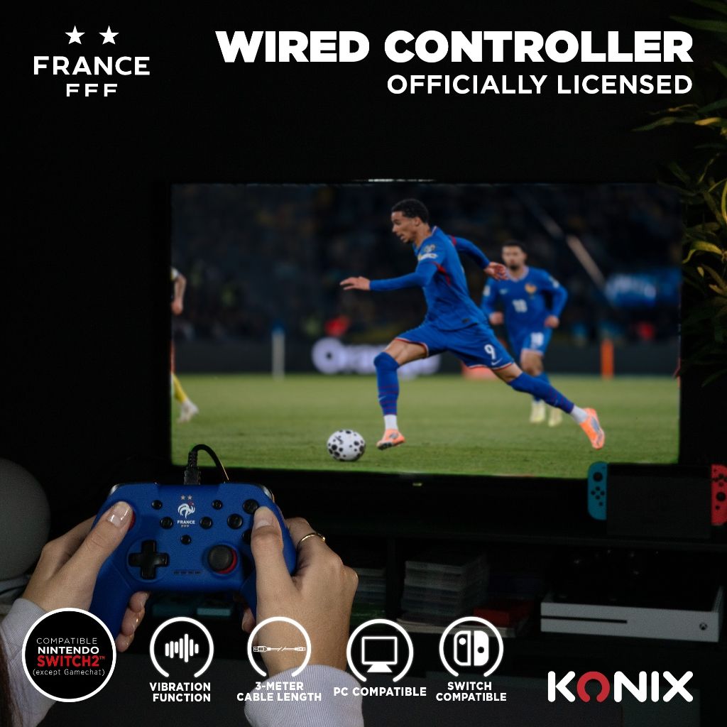 Manette Konix FFF SW/PC Gamepad Blue | FFF – pour Switch, Switch 2 et PC