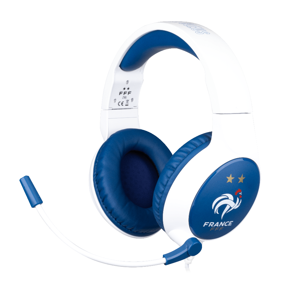 Casque Gaming Filaire Konix FFF – PC, PS4, PS5, Switch & Xbox | Blanc et Bleu