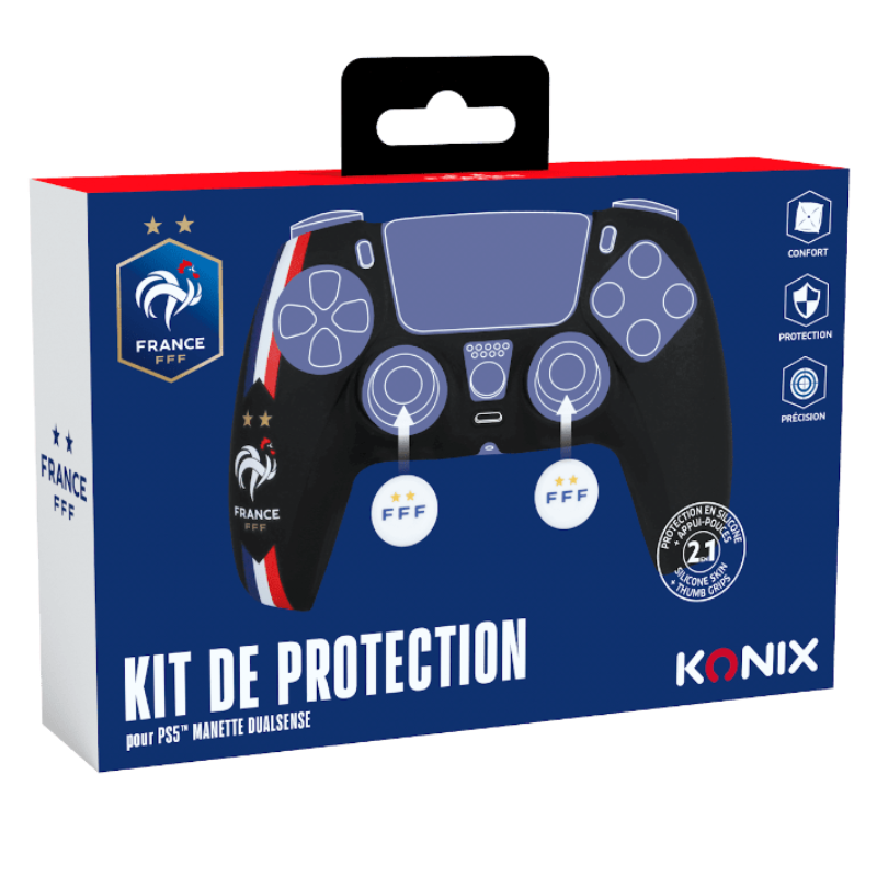 Kit de protection Konix FFF DualSense Black | FFF – pour manette PS5