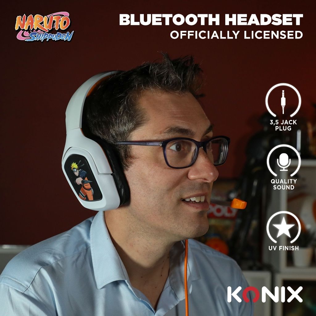 Casque Gaming Konix Naruto Shippuden Filaire – PS4, PS5, Switch, Xbox – Micro Jack 3,5 mm