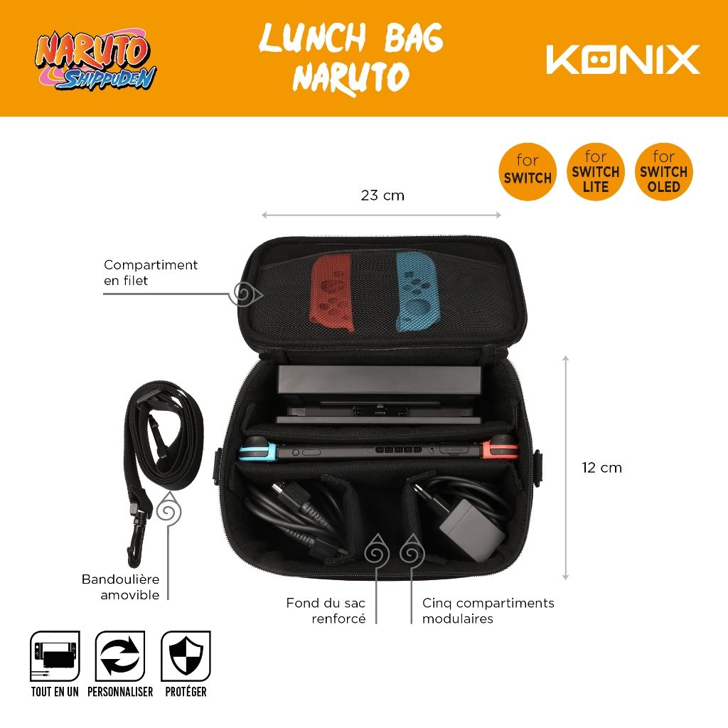 Sacoche Konix Naruto Shippuden Lunch Bag – Switch & Lite