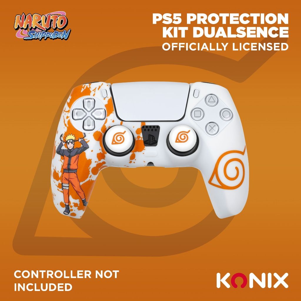 Kit de protection Konix Naruto DualSense White | Naruto – pour manette PS5