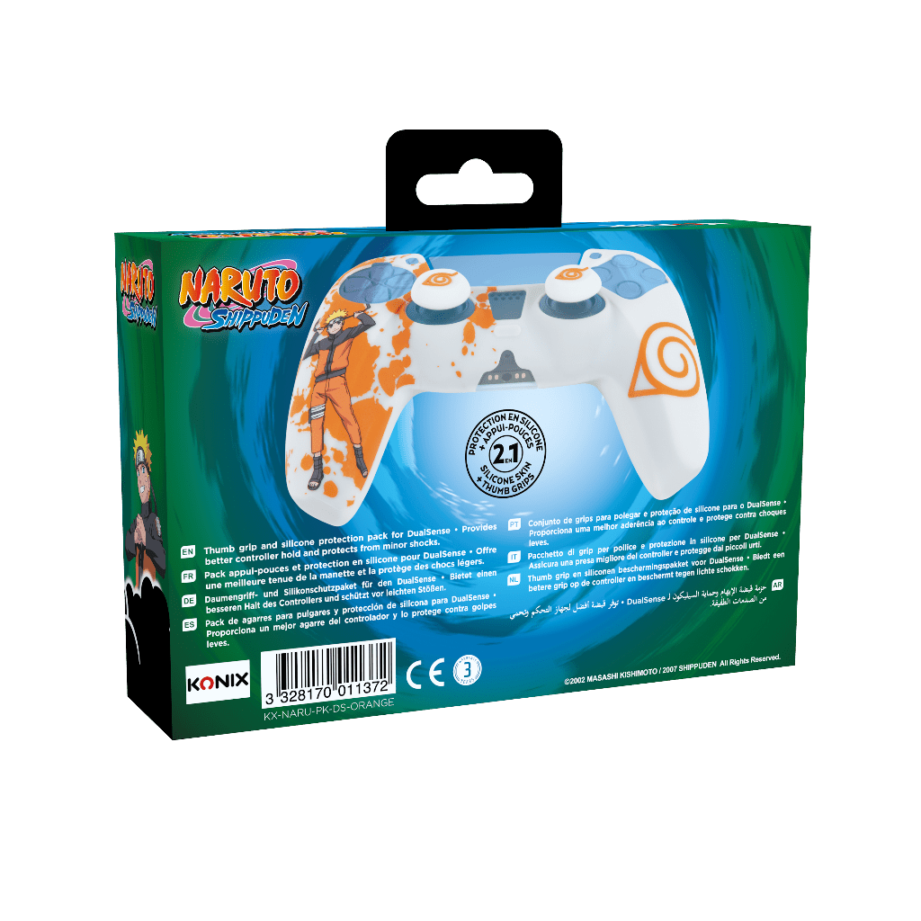 Kit de protection Konix Naruto DualSense White | Naruto – pour manette PS5