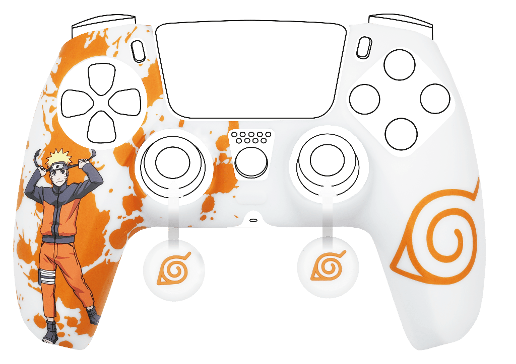 Kit de protection Konix Naruto DualSense White | Naruto – pour manette PS5