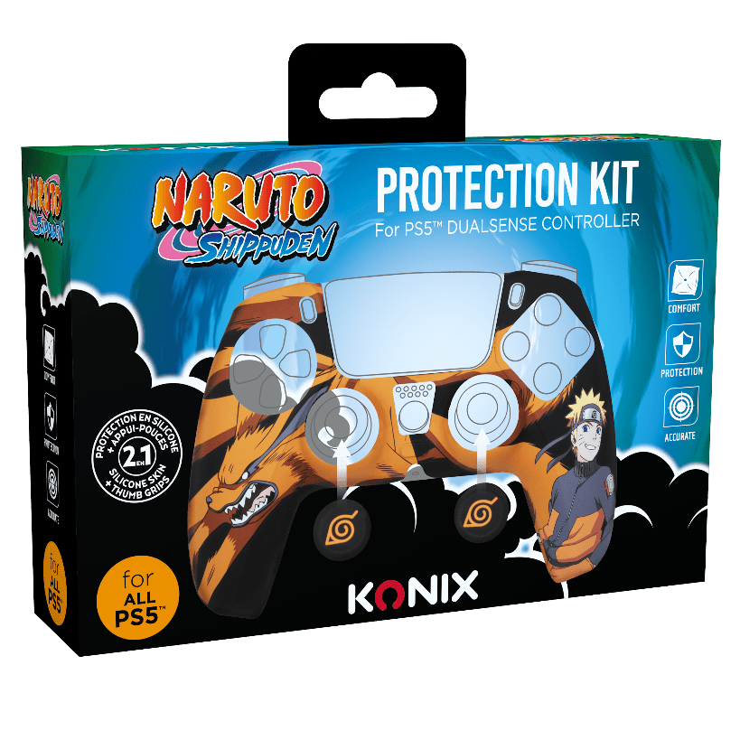 Kit de protection Konix Naruto DualSense Black – Naruto – pour manette PS5