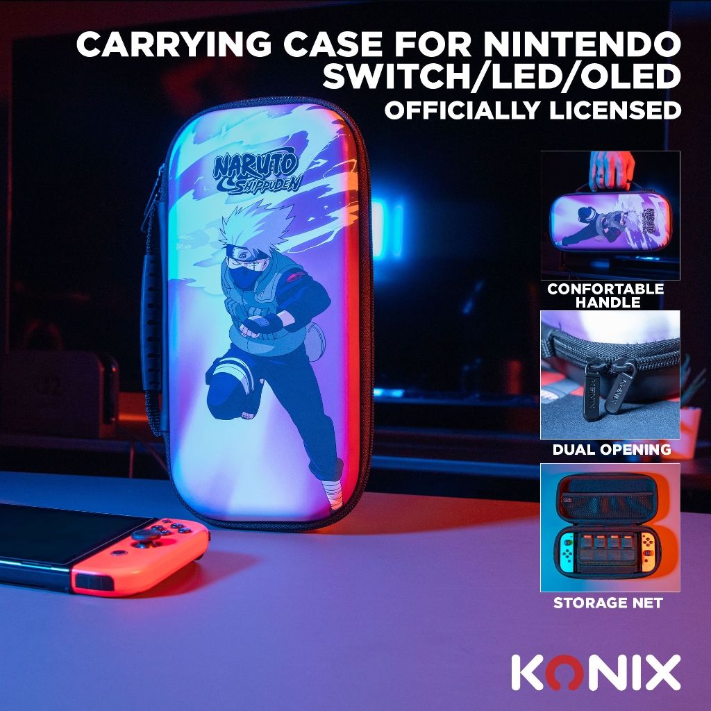Sac de transport Konix Naruto Kakashi | Naruto – pour Nintendo Switch & accessoires