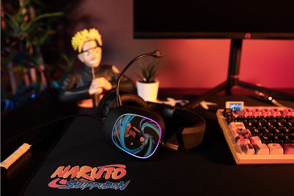 Casque Gaming Konix Naruto Shippuden 7.1 USB PC – Noir