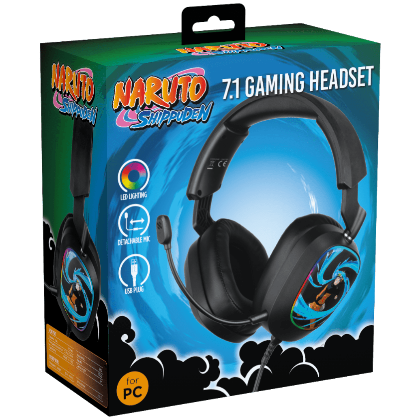 Casque Gaming Konix Naruto Shippuden 7.1 USB PC – Noir