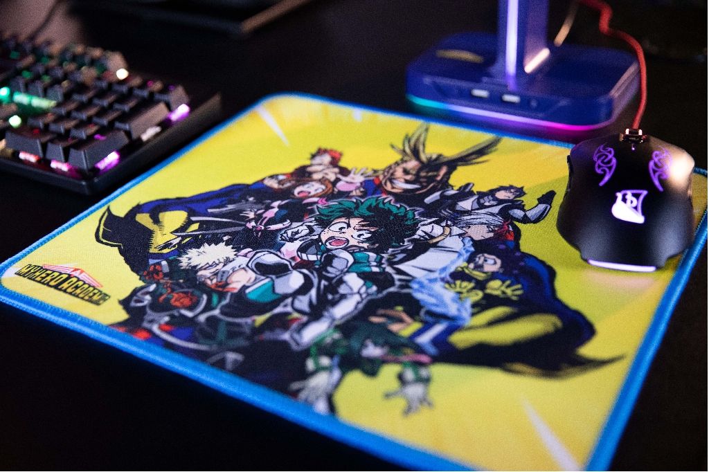 Tapis de souris Konix MHA Yellow – My Hero Academia – pour PC et consoles