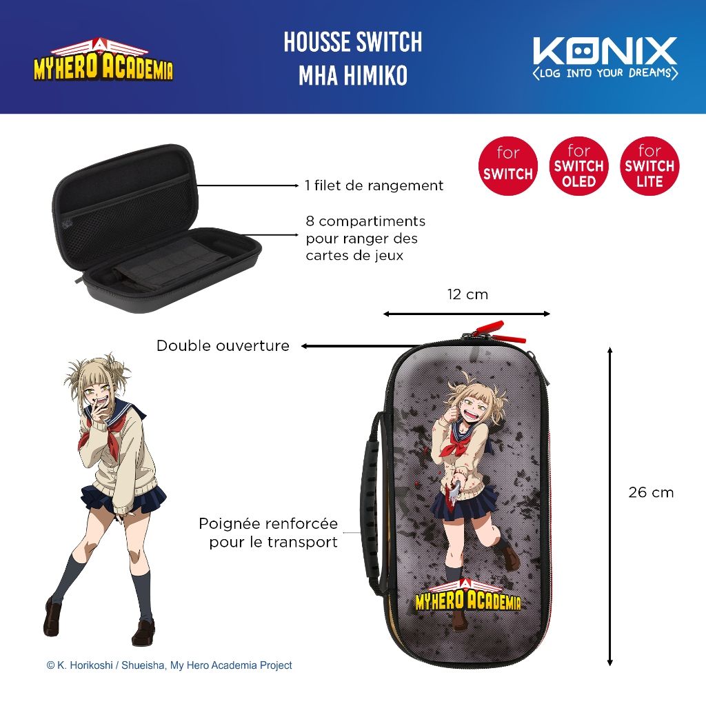 Sac Konix MHA SW Carry Bag Grey – My Hero Academia – pour PC et accessoires
