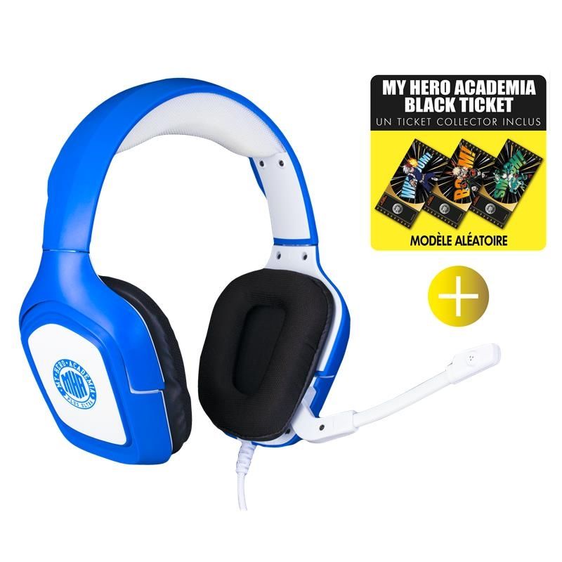 Casque Konix MHA Gaming Headset Blue + Tick – My Hero Academia – pour PC et consoles – Collection