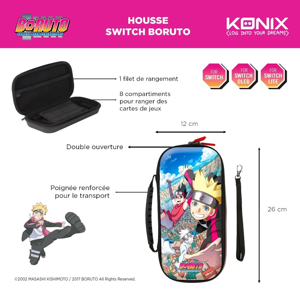 Sac Konix Boruto SW Carry Bag Fly | Boruto – pour Nintendo Switch & accessoires