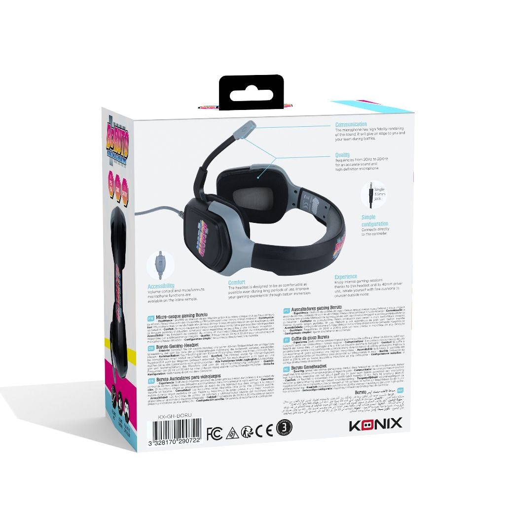Casque Konix Boruto Gaming Headset – Boruto – pour PC et consoles – Collection