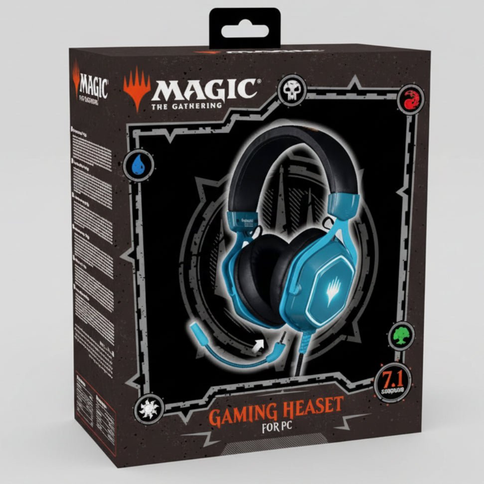 Casque Gaming Konix Magic The Gathering Filaire USB 50 mm – PC | Bleu