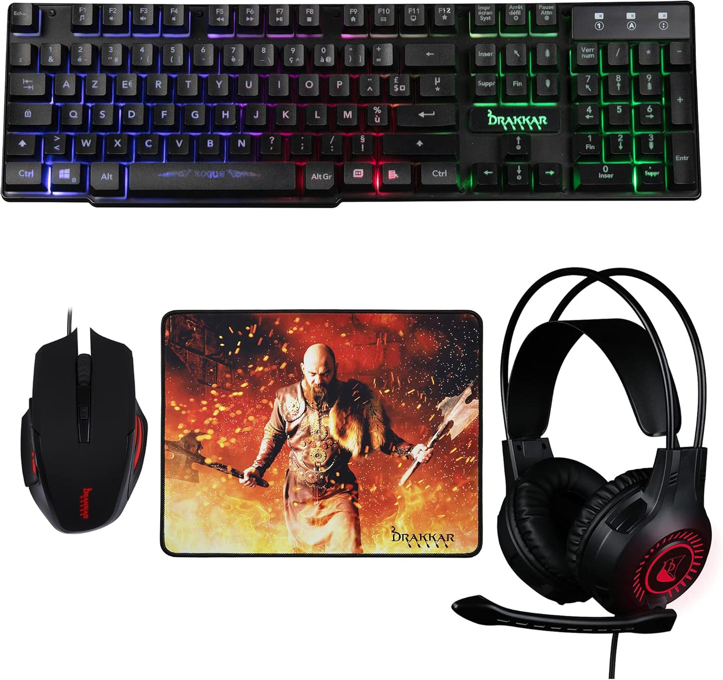 Pack Accessoires Gaming Konix Drakkar Rogue PC