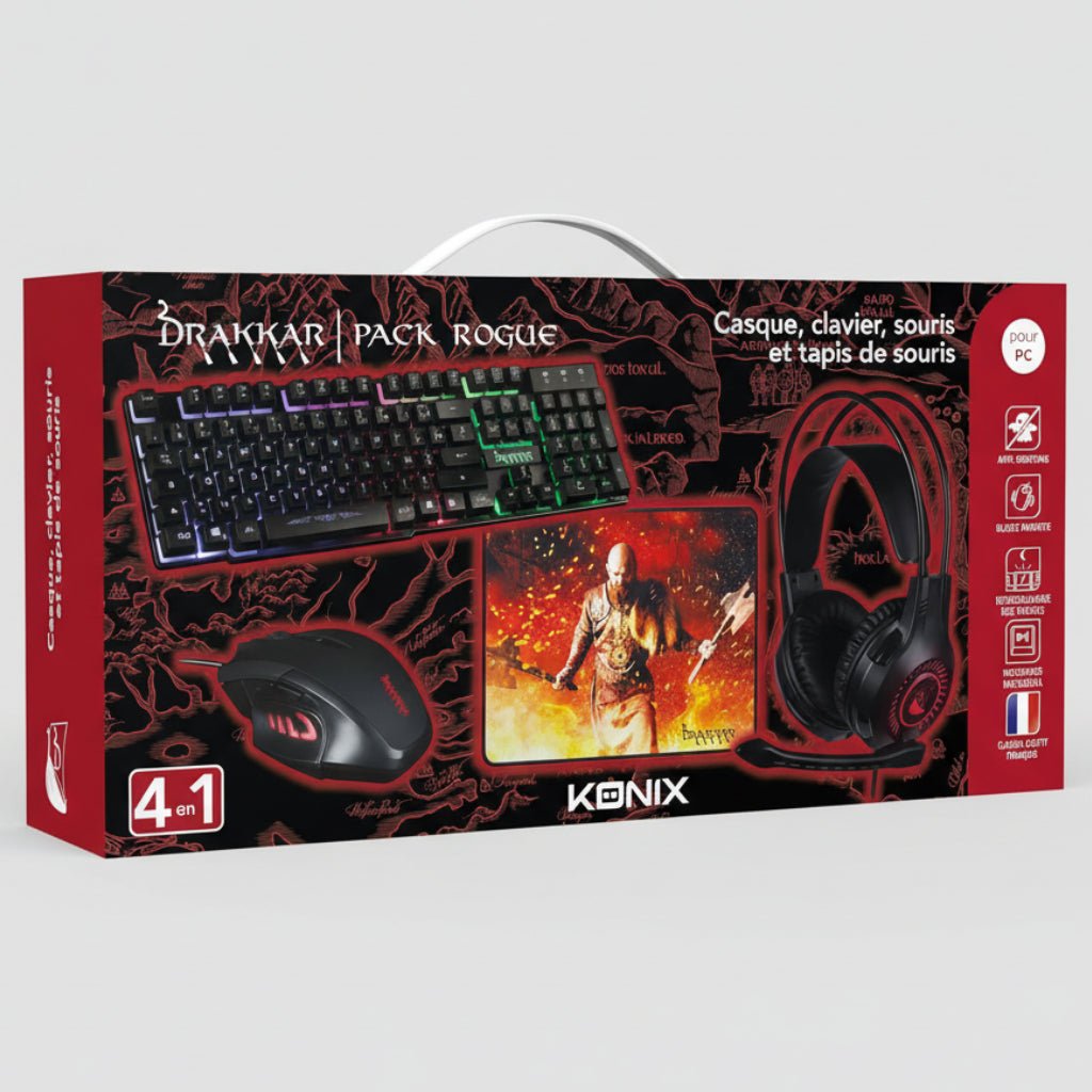 Pack Accessoires Gaming Konix Drakkar Rogue PC