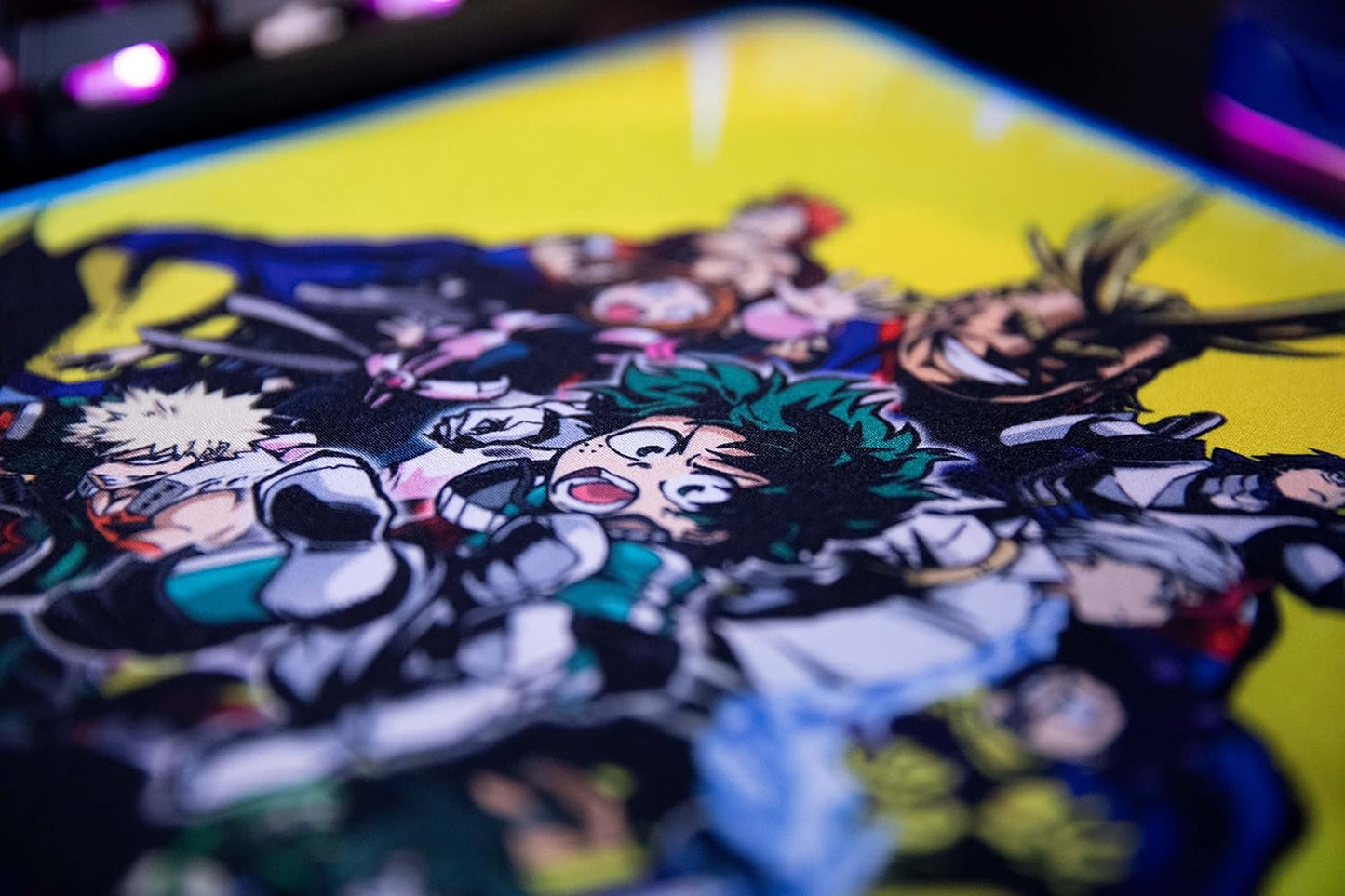 Tapis de souris Konix MHA Yellow – My Hero Academia – pour PC et consoles
