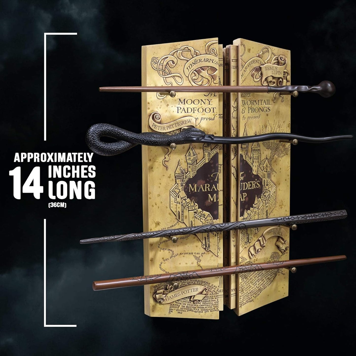 Présentoir 4 baguettes Carte du Maraudeur Harry Potter – The Noble Collection