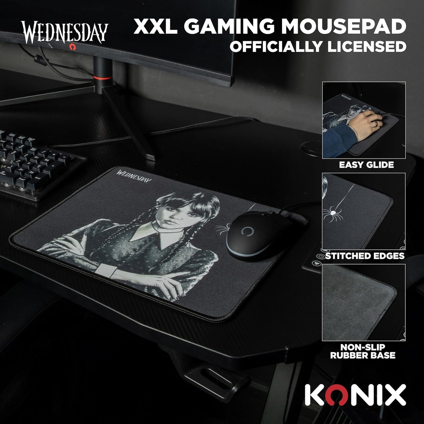 Tapis de Souris Konix – Wednesday Spider