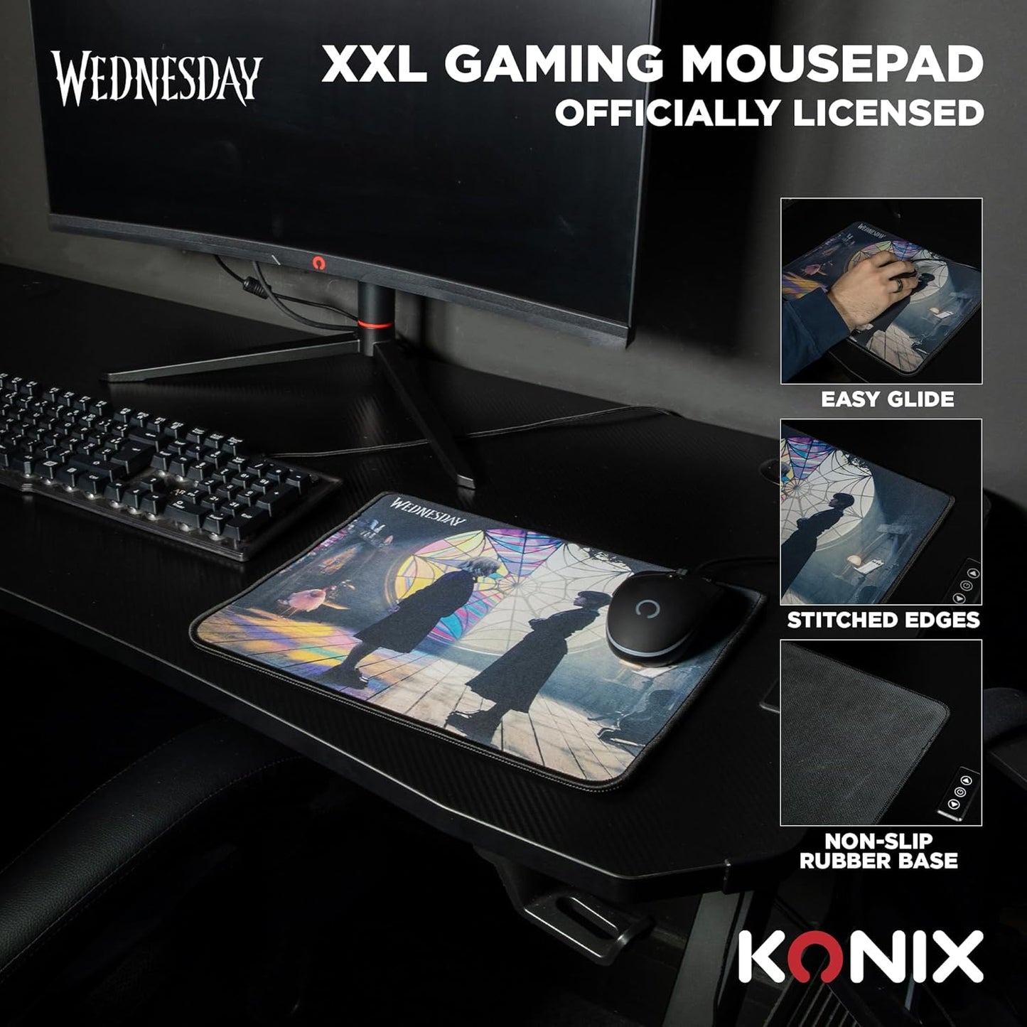 Tapis de Souris Konix – Wednesday Duel