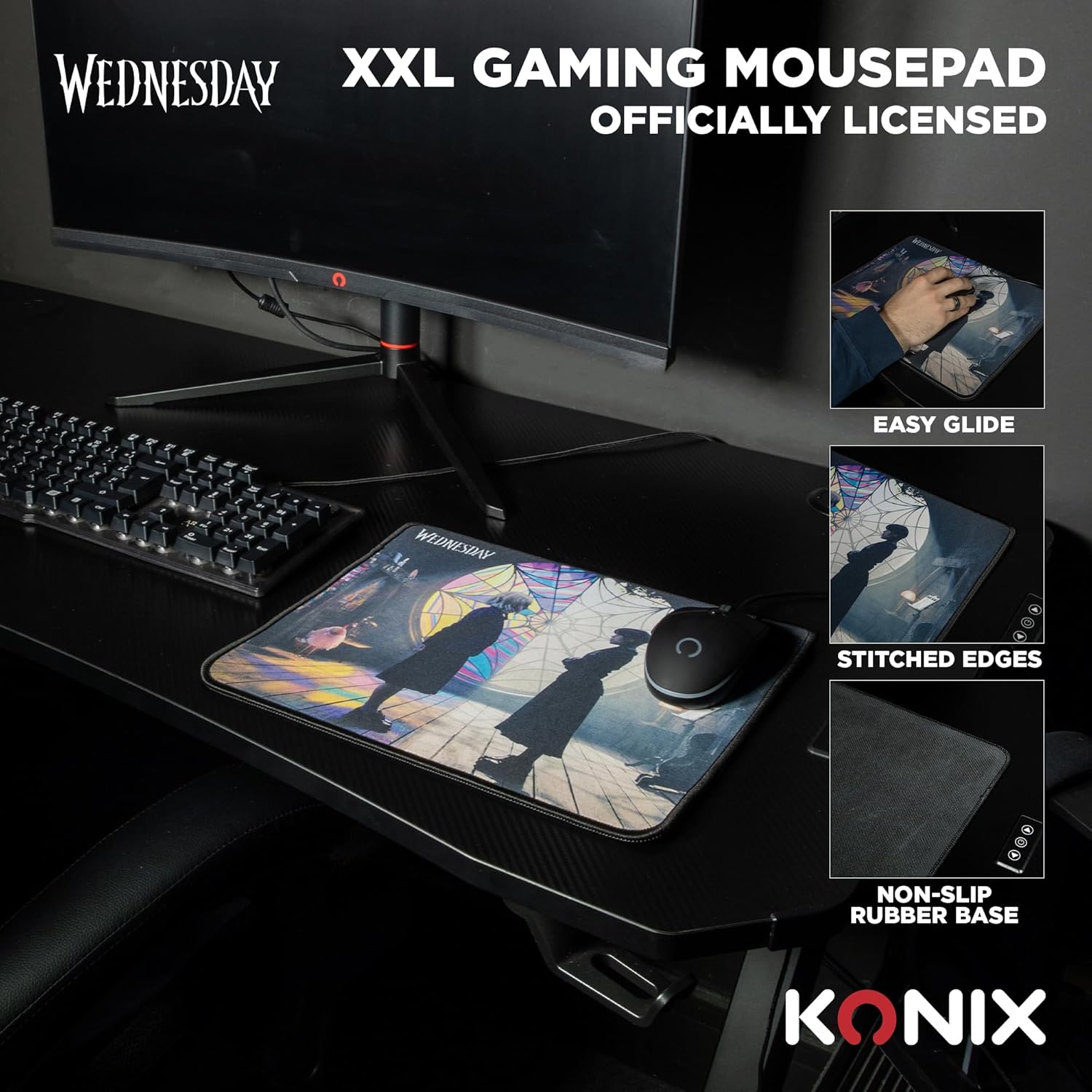 Tapis de Souris Konix – Wednesday Duel