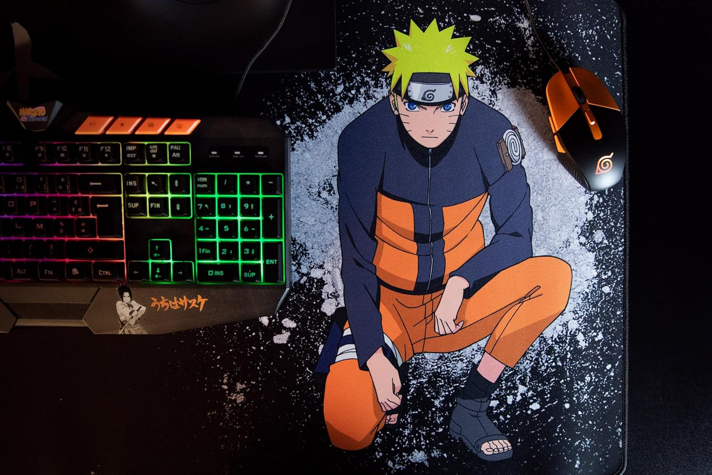 Tapis de souris Konix Naruto – Naruto – XXL – Noir – pour PC et consoles
