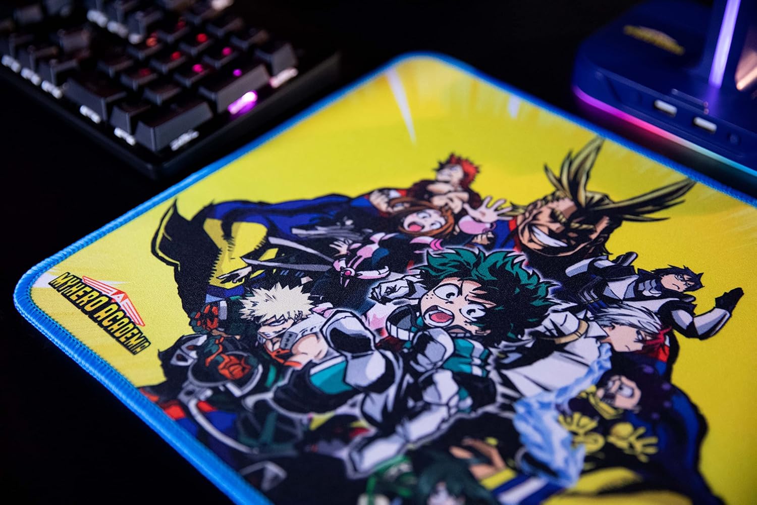 Tapis de souris Konix MHA Yellow – My Hero Academia – pour PC et consoles