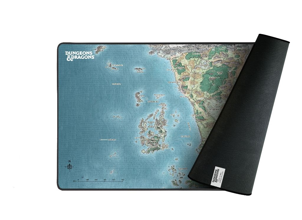 Tapis de Souris Konix Dungeons & Dragons XL – Faerûn Map | PC & Consoles