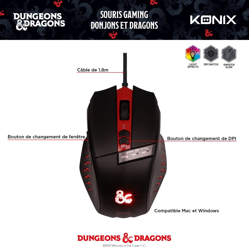 Souris Gaming Konix Dungeons & Dragons – PC