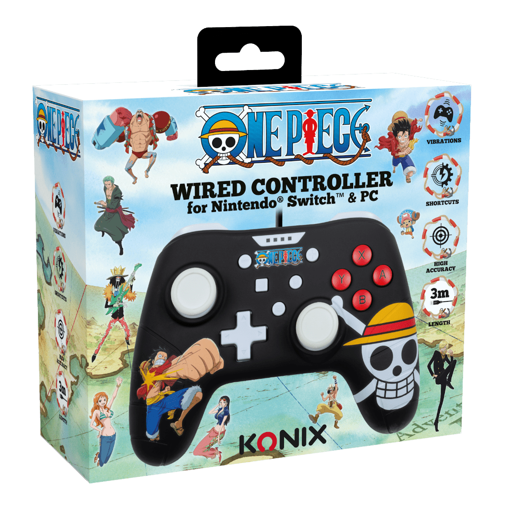 Manette Filaire Konix One Piece Luffy pour Switch et PC