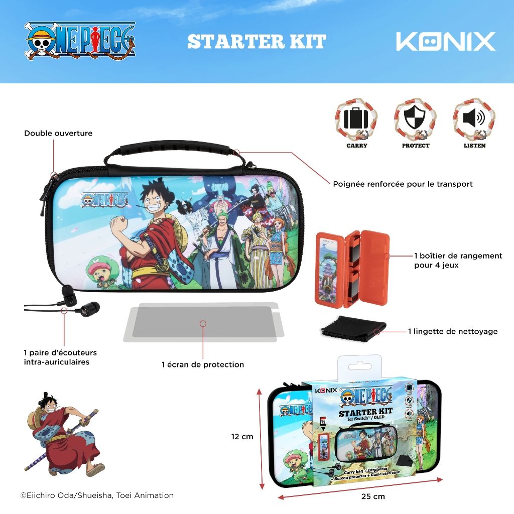 Starter Kit Konix One Piece – Accessoires Switch – One Piece – pour PC et consoles