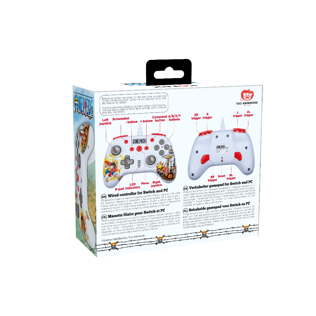 Manette Konix One Piece Luffy – Filaire Switch et PC