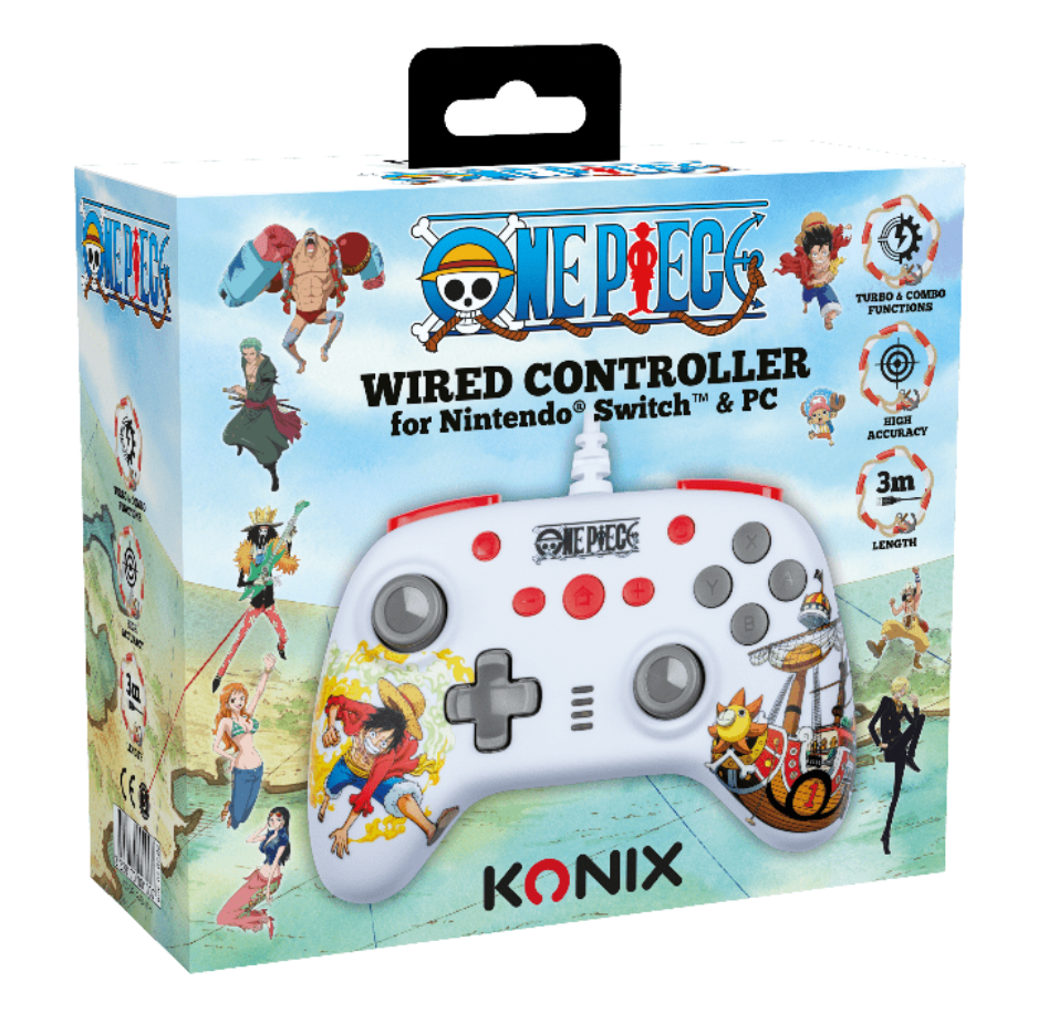 Manette Konix One Piece Luffy – Filaire Switch et PC