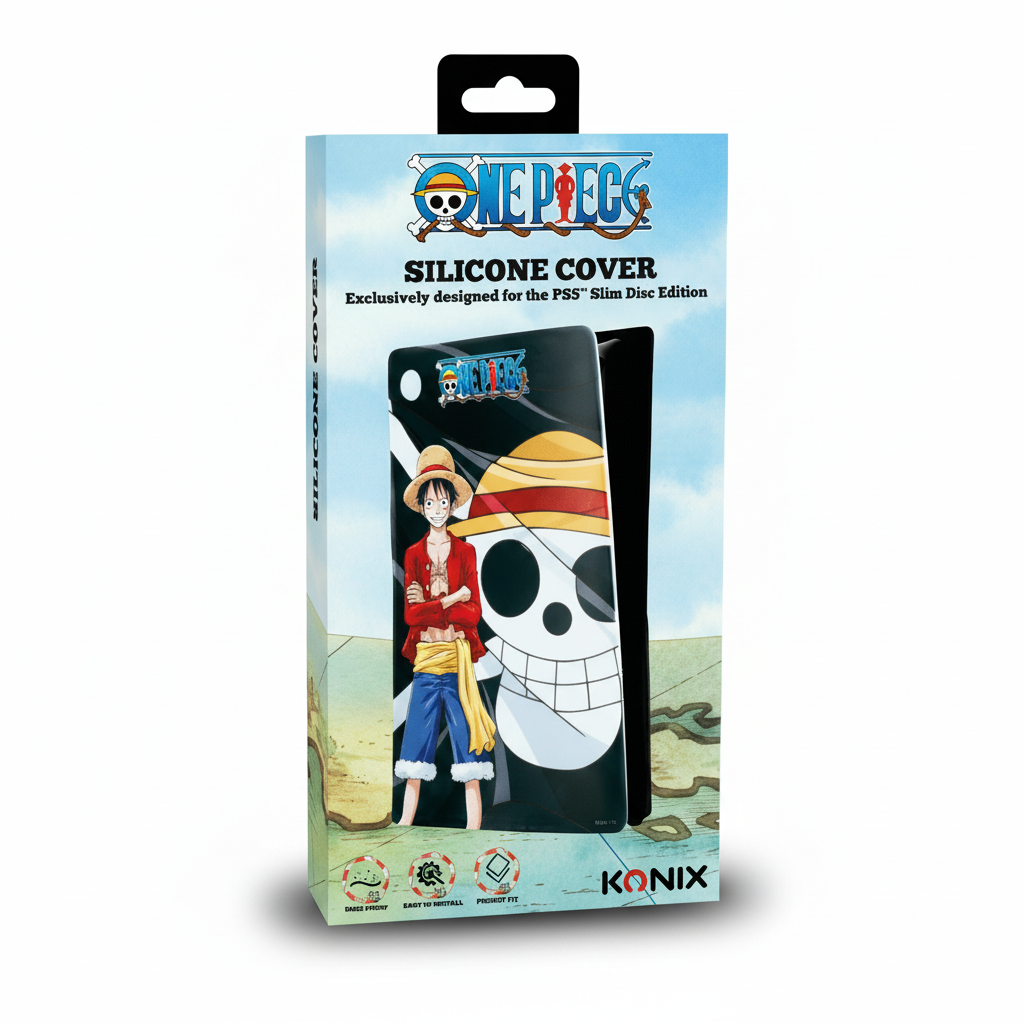 Accessoire Konix – One Piece PS5 Slim Silicone Cover – One Piece – pour PS5 Slim