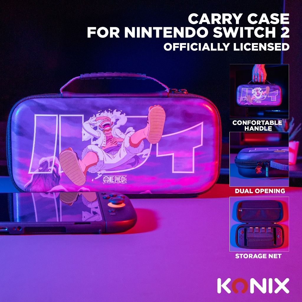 Sacoche Konix One Piece – Carry Bag Switch 2 – Purple – One Piece – pour PC et consoles