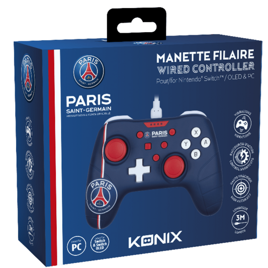 Manette Filaire Konix PSG – Compatible Switch, Switch 2 & PC