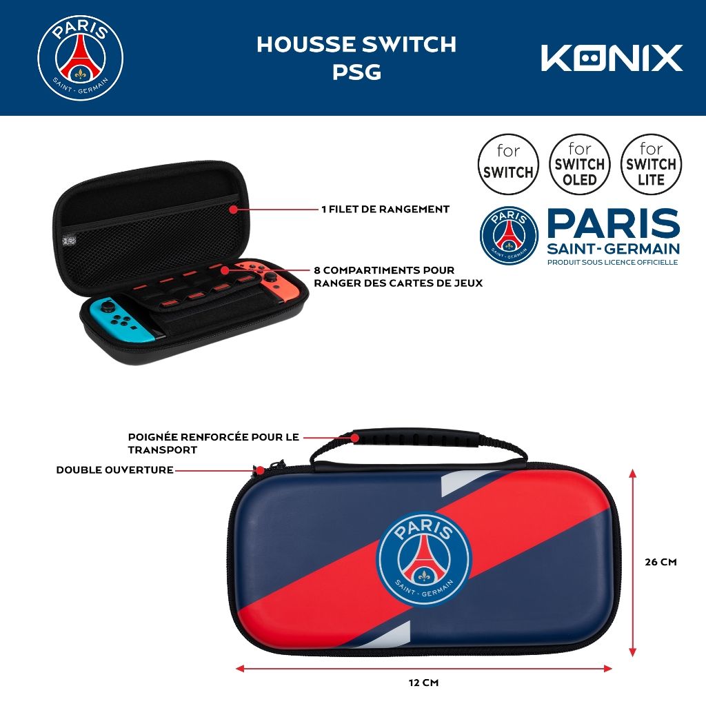 Sac de transport Konix PSG | PSG – pour Nintendo Switch & accessoires