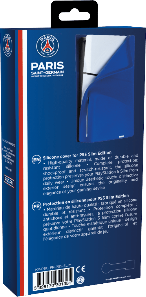 Accessoire Konix – Slim Silicone Cover – PSG – pour PS5 Slim