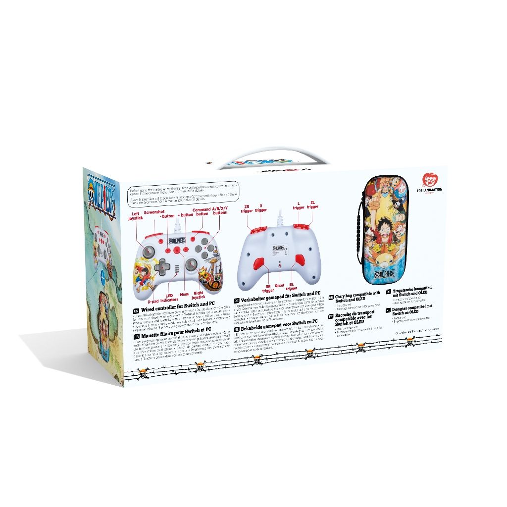 Konix One Piece Gamer Pack – Manette et Housse pour Switch
