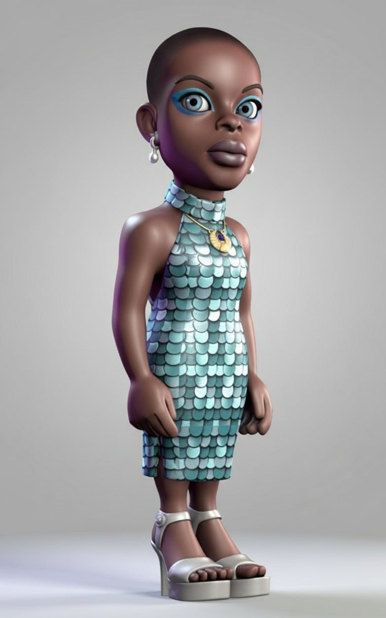 Figurine MINIX 117 - Wednesday Addams Robe Blanche 12cm | Collection