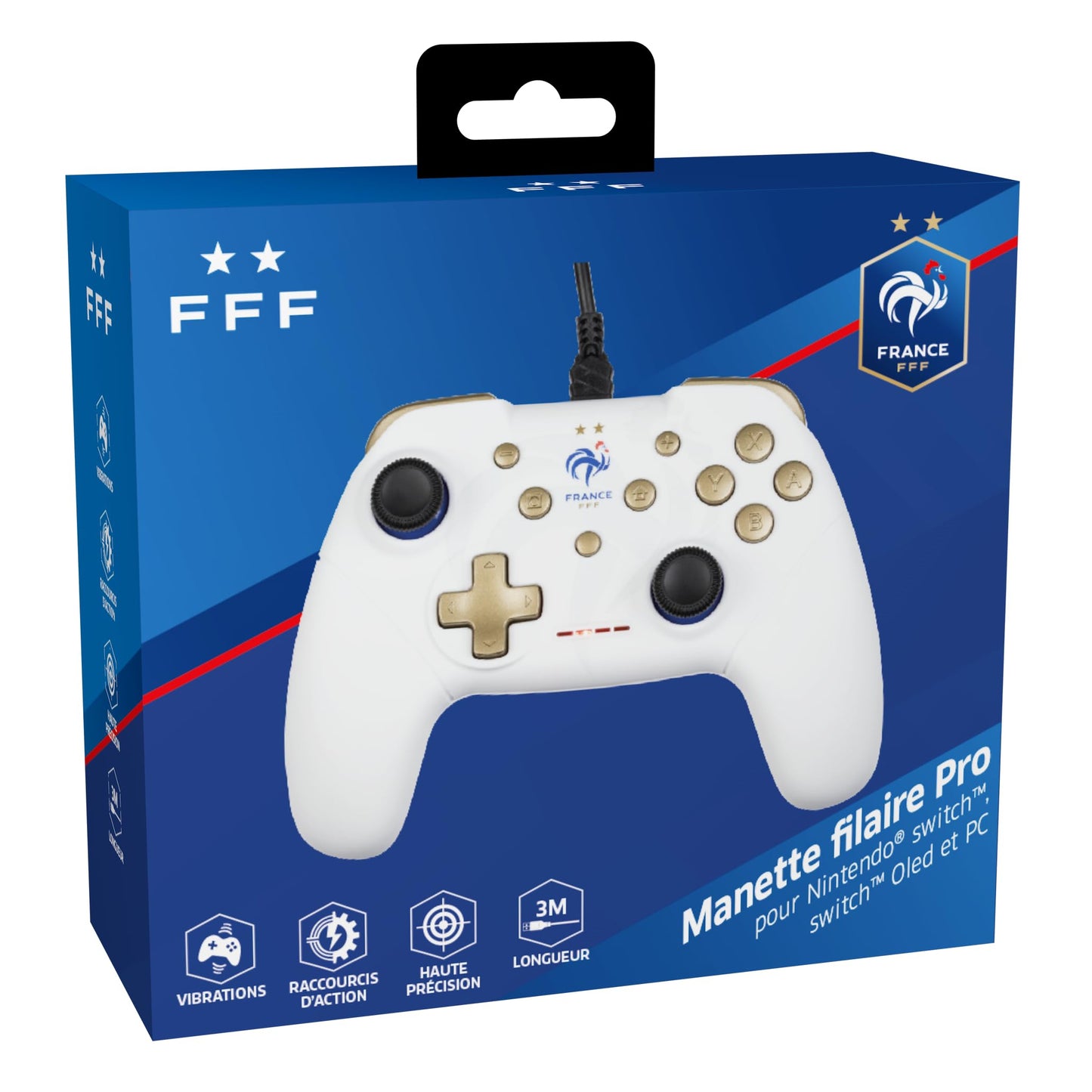 Manette Filaire Konix – Switch & PC | 3 m, Vibration & Capture d’Écran
