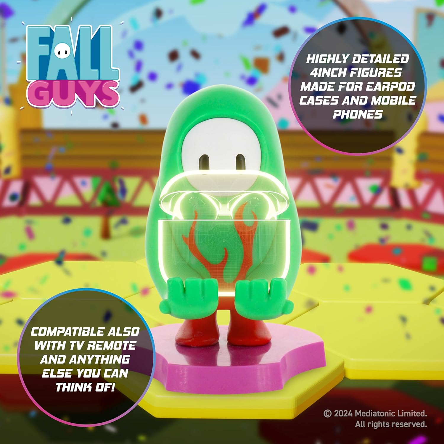 Support Téléphone et Écouteurs Fall Guys Flames - Cableguys